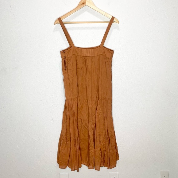 Jenni Kayne Seersucker Summer Dress In Rust XS - Picture 3 of 8